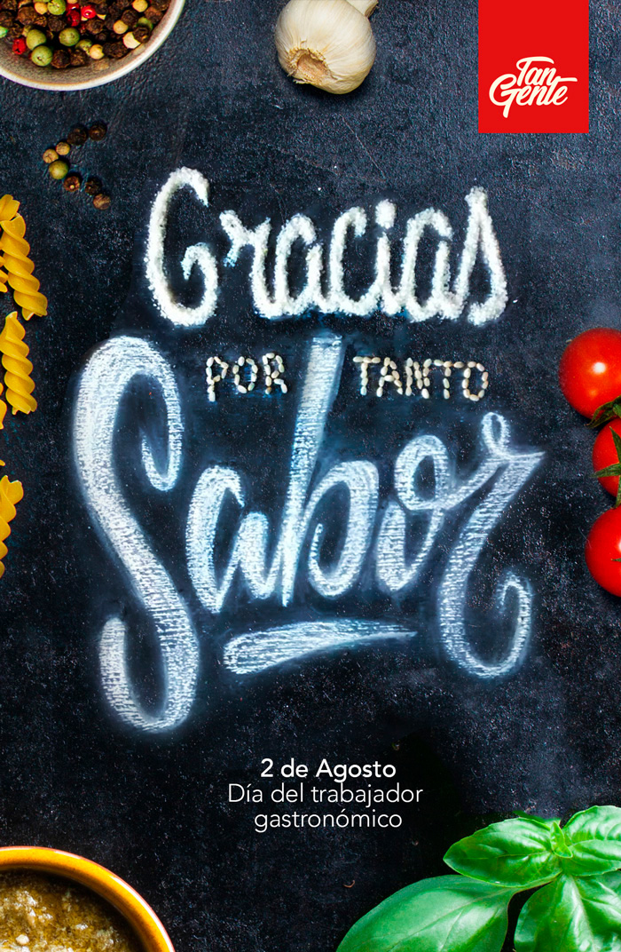 lettering comida